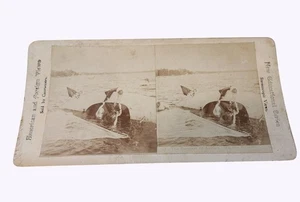 Antigua Stereoview Los Peligros de la Navegación Nueva Serie Educativa - Imagen 1 de 2