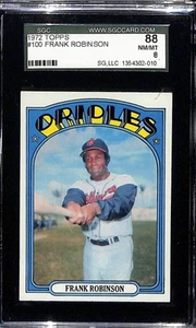 1972 Topps #100 Frank Robinson - Set Break! SGC 8 - Foto 1 di 2