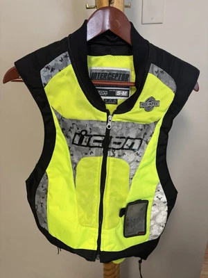 Icon Mil-Spec Interceptor Reflective motorcycle Safety Vest Black Size S-M - Image 1 of 3