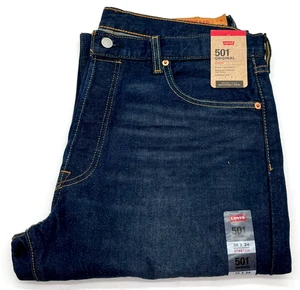 Levi's 501 Original Fit Button Fly gerades Bein Denim Jeans für Herren Größe 36 x 34 - Bild 1 von 8