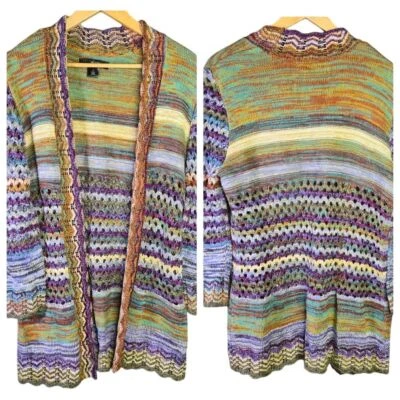 Suéter Cárdigan Ali Miles Frente Abierto Pequeño Crochet Hada Boho Caprichoso Casa de Campo Foto 1 de 4