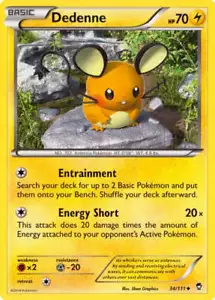 Tarjeta Dedenne 34/111 - Pokemon XY Furious Fists - Imagen 1 de 1
