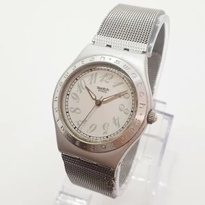 Orologio Swatch Irony Acciaio 1997 Numeri Arabi per Uomo e Donna Bracciale Metallizzato - Foto 1 di 12
