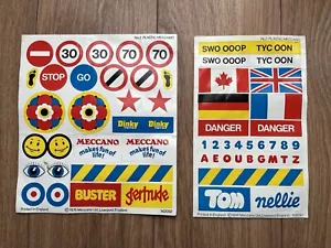 Meccano Stickers Decals Dinky Toys Buster Gertrude RAF Vintage - Picture 1 of 5