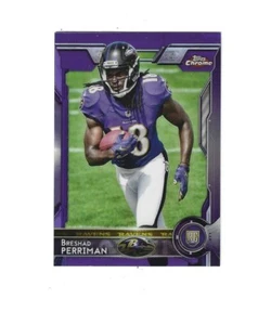 2015 Topps Chrome Purple Refractors #197 Breshad Perriman RC  BALTIMORE RAVENS - Picture 1 of 1