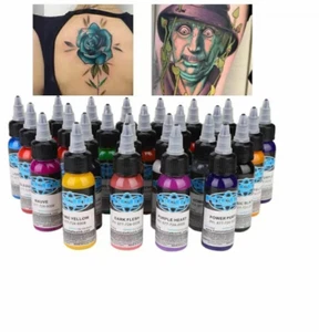 Fusion 25 Farben Tattoofarbe Set 1 Oz 30ml/Flasche Pigment Kit 3D Make-up Schönheit - Bild 1 von 7