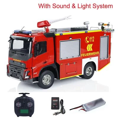 1/14 RC Fire Vehicle 4x2 Electric Car Remote Control Fire Fighting Truck Model - Image 1 of 4