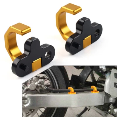 Rear Brake Line Hose Snap Clamp For Suzuki DR650SE RM250 DRZ400S DRZ400SM Gold - Image 1 of 4