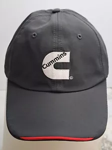 Cummins Gray Flexfit Baseball Cap White Embroidery Red detail Adjustable Clean - Picture 1 of 8