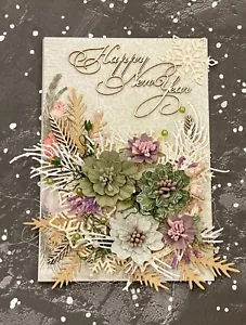 New Year's handmade greetings card - Picture 1 of 3