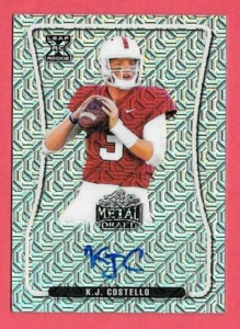 K.J. 2021 Costello Leaf Metal Rookie Auto Silver Mojo 30/40 - LA Chargers - Imagen 1 de 1