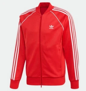 Adidas Men's Originals Superstar Track Jacket SZ L Vivid Red MWT - Picture 1 of 4