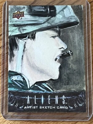 Aliens sketch card autograph 1 of 1 Solly Mohamed - Image 1 of 2