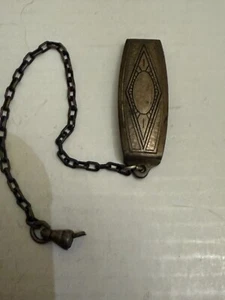 Antique Hickok Beltogram Sterling Silver Belt Loop Watch Chain Fob - Picture 1 of 4