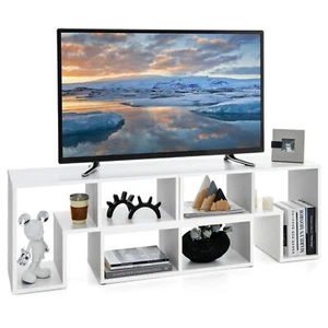 Modern TV Console Stand Entertainment Center Combination Bookcase Black TV Stand - Picture 1 of 15