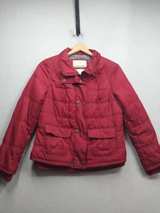 Mossimo Javket Womens XL Burgundy Red Utility Parka Lined Full Zip Coat Pockets - Picture 1 of 6