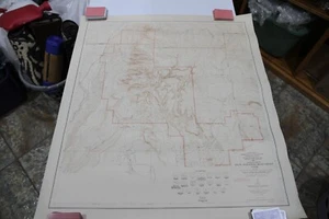 NORTHERN PART of ZION NATIONAL MONUMENT USGS Topographic Map 1946 Vintage 32x34 - Picture 1 of 11
