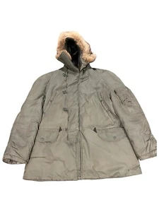 VTG 70s USAF Military Flying Jacket Parka N-3B Modified Cold Weather Fur L - Picture 1 of 11