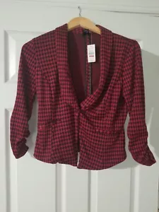 Wet Seal Womens Short Red/Black Lightweight Jacket Size M - Picture 1 of 4