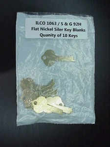 Lot of 10, 1063 S&G 92H Key Blanks Sargent & Greenleaf Safe Deposit Box - Picture 1 of 4
