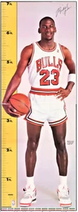 1987 MICHAEL JORDAN 7 Foot MEASURE UP OFFICIAL Basketball POSTER - New Original - Picture 1 of 3