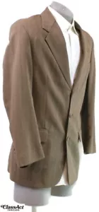 CESARANI HOMBRE Abrigo Deportivo Blazer Traje Chaqueta Marrón Rayas 3 Btn Lana 40R - Imagen 1 de 7