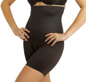 NWT Miraclesuit Comfy Curves Hi-Waist Thigh Slimmer Style 2519 Black Size Medium - Picture 1 of 12