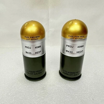 2 - Replica Inert 40MM HEDP M433 Fake Non Functional M203 M32A1 M320 Rounds - Изображение 1 из 4