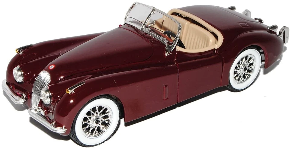 BURAGO - JAGUAR XK120 Convertibile 1948 Rossa - 1/24 - BUR22018RO - Immagine 1 di 1