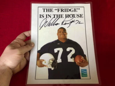 威廉·佩里 'the fridge' #72 亲笔签名冰岛海鲜亲笔签名 8.5x11 L@@K!! — 第 1/4 张图片