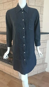 ETRO  Milano Vintage  black embroidered dress linen made in Italy IT42 UK10 US6 - Picture 1 of 12
