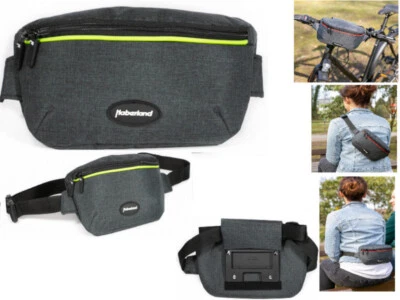 Haberland Crossbody Klickfix Fahrrad Bauchtasche Lenkertasche anth.-gelb