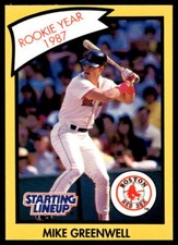 1990 Kenner Starting Lineup Cards Mike Greenwell Red Sox  RY Baseball Card