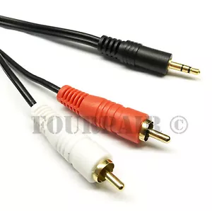 50ft (1/8") 3.5mm AUX Stereo to 2 RCA Male Audio Y Cable Adapter Cord MP3 iPod - Picture 1 of 1