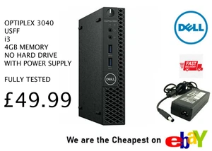 JOB LOT X10 UNITS Dell OptiPlex 3040 USFF Desktop PC - Intel i3/4GB ram VGC - Picture 1 of 3
