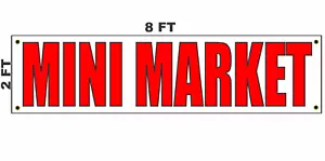 Mini Markt Banner Schild 2x8 - Bild 1 von 3