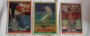 3 Sportflics 1989 Baseball Karten Hologramm Lance Parrish, Eric Davis, Alexander - Bild 1 von 6