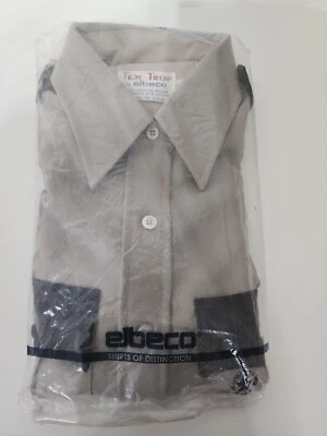 Camisa Uniforme Elbeco Tex-Trop Talla 40 Manga Larga Beige Y Marrón Foto 1 de 2