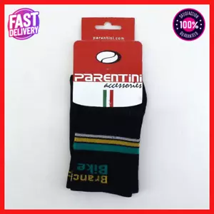 Parentini Socks - Cycling Accessories Black, Blue And Gold - Branch Out Tour - Picture 1 of 3