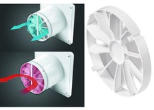 Valvola di ritegno valvola di ritegno per ventilatore a parete Ø 100 120 125 150 mm ZZ