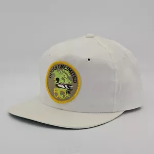 Vintage Ducks Unlimited 50th Snapback White Hunting Cap DU Duck Head *LESEN - Bild 1 von 14