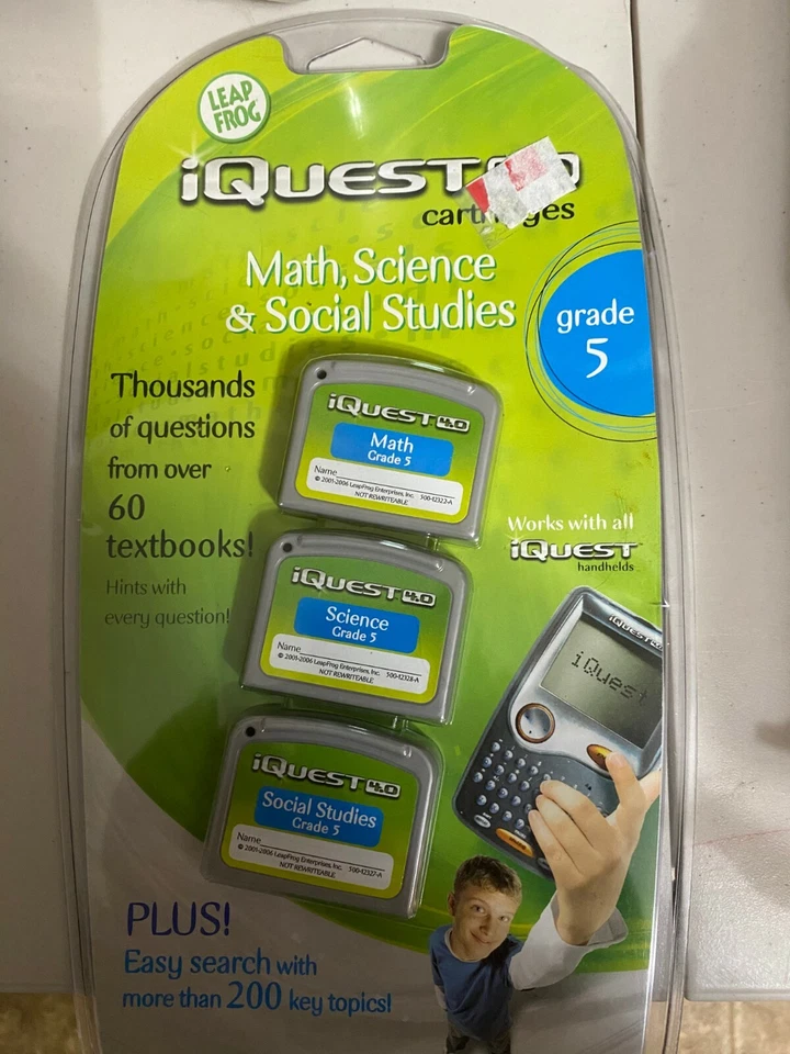 NEW Leap Frog IQuest 4.0 Cartridges Math Science Social Studies Grade 5 - Image 1 of 1