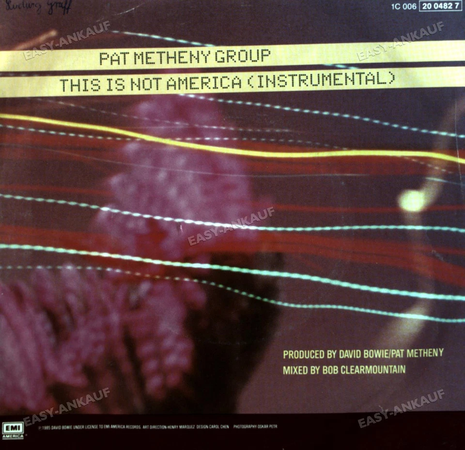 David Bowie / Pat Metheny Group - This Is Not America 7in 1985 (VG+/VG+) ' - Image 1 of 1