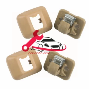 2x Dark Beige Sun Visor Clip For Audi A1 A3 A4 A5 S3 S4 S5 Q3 Q5 TT 8U0857562 - Picture 1 of 6