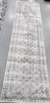 IVORY / GREY 2' X 8' Back Stain Rug, Reduced Price 1172764547 BNT899B-28 - Image 1 of 4