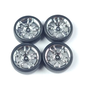 LDRC Drift RC Wheels Tires Chrome 10 Spoke Wheel 1/18 LD1801-04 LD1899 NEW - Picture 1 of 13