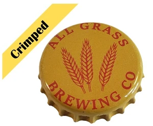 100 Yellow Beer Bottle Caps Allgrass (Crimped, Used) Crown Caps - Picture 1 of 7