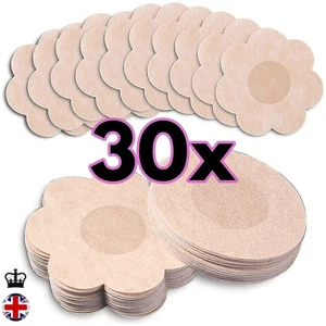 30x Nipple Invisible Breast Covers Pasties Adhesive No Bra Stickers Boob Cover - Picture 1 of 13