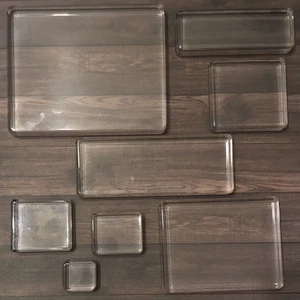 Stampin Up Lot - 8 Blöcke A B C D E F H I klare Acrylblöcke für Stempel - Bild 1 von 3