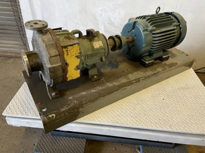 Durco 2K 1x2-10A 泵,316SS,9.5 英寸叶轮带 10 惠普 1800 RPM 电机,#101234 — 第 1/4 张图片